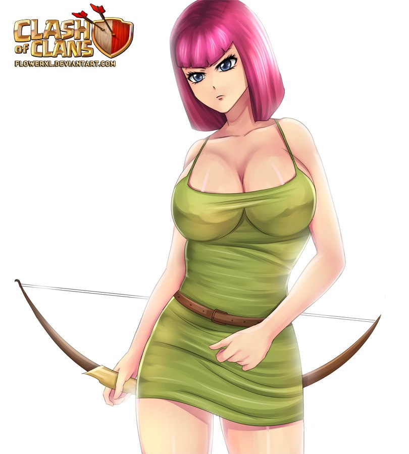 queen archer of nude clash clans Shin megami tensei moh shuvuu