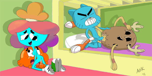 gumball world of awesome the Naked tg tf gender bender