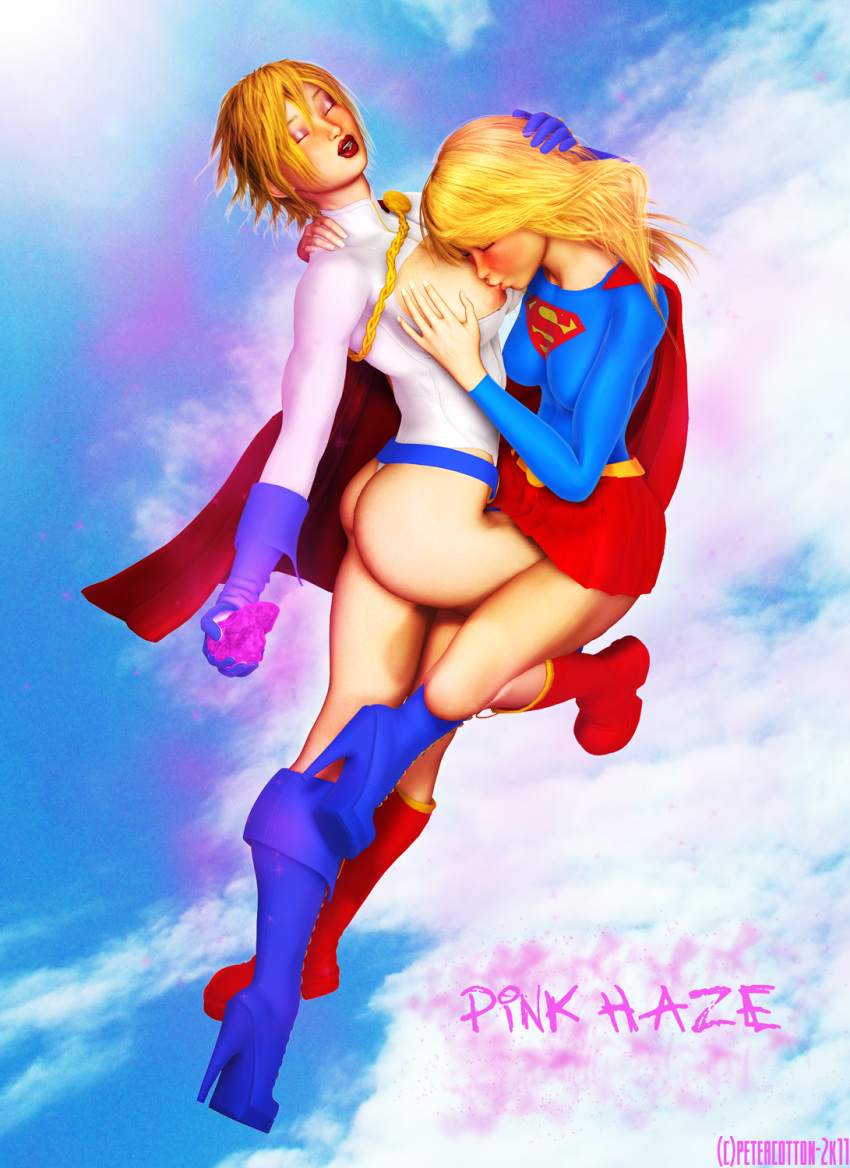and kiss supergirl power girl Gumball x hot dog guy